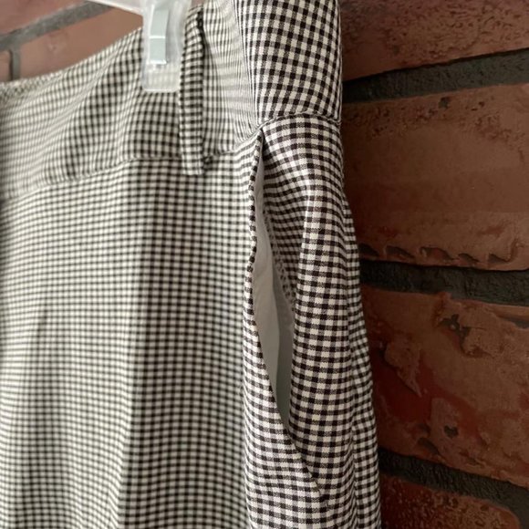 Julie Mitchell Urban Collection Size 12 Black and White Checkered Pants Cropped - Picture 5 of 9